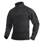 VALEWARD Transit Stretch Base Layer in Tactical Black, three-quarter angle.