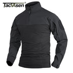 VALEWARD Transit Stretch Base Layer in Tactical Black, front view.
