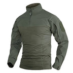 VALEWARD Transit Stretch Base Layer in Ranger Green, three-quarter angle.