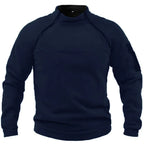 VALEWARD Sentry Tactical Fleece Pullover in Night Navy, front studio view.